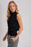 MOCK NECK KNIT TANK TOP