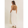 CONTRAST OPEN KNIT MAXI DRESS