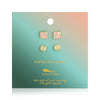 CHECKERBOARD + SWIRL 2PK STUDS GOLD
