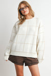CHECKERED KNIT SWEATER