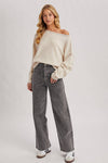 HIGH-RISE SEAMED POCKETS STRAIGHT LEG JEANS