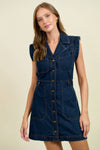 BUTTON DOWN DENIM DRESS