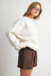 CHECKERED KNIT SWEATER