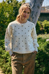 POLKA DOT COTTON SWEATER