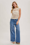 SHEER CROCHET VEST TOP