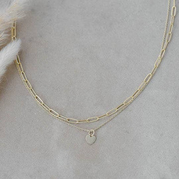 PAPER CLIP HEART NECKLACE