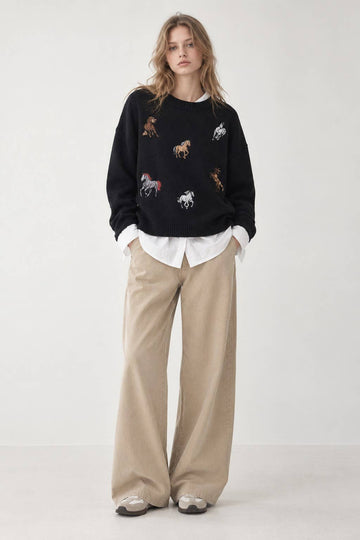 HORSE LAYERED SWEATER