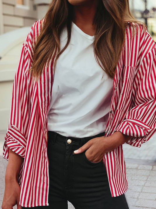 STRIPE PATCH POCKET SHIRT
