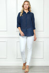 OVERSIZE SHEER BUTTON DOWN TOP
