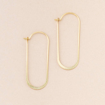COSMIC OVAL GOLD EARRING