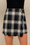 WOVEN PLAID SKORT