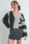 COLOR BLOCK CARDIGAN
