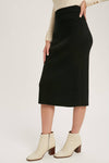 MIDI SWEATER SKIRT BLACK
