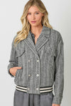 STRIPE BOMBER JACKET