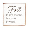 FALL F WORD WOOD BLOCK