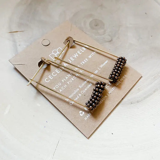 SQUARE & RECTANGLE HOOP EARRINGS