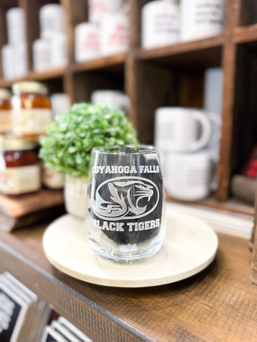 C FALLS TIGER WINE GLASS