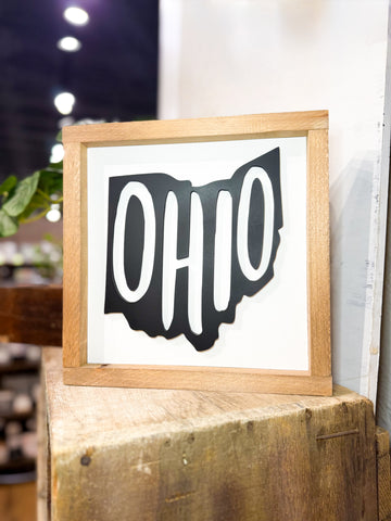 OHIO OUTLINE 11X11 FRAMED