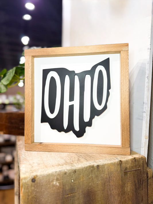 OHIO OUTLINE 11X11 FRAMED