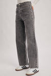 HIGH-RISE SEAMED POCKETS STRAIGHT LEG JEANS