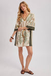 BOHO EMBROIDERED BABYDOLL DRESS