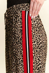 LEOPARD TROUSER RED PANEL