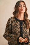 LEOPARD PRINT SWEATER CARDIGAN
