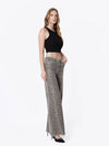 LEOPARD WIDE LEG JEANS