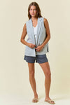 STRETCH KNIT OPEN VEST