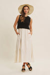 SWEATER MIDI DRESS TIE BACK