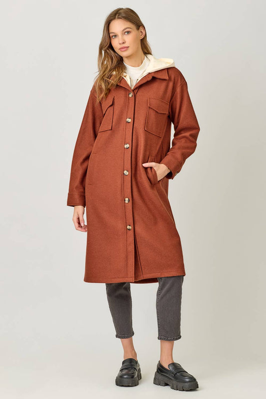 TWOFER HOODIE SOLID COAT