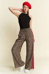 LEOPARD TROUSER RED PANEL
