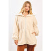 CINCHED WAIST ZIPPER JACKET
