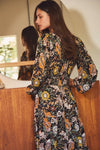 FLORAL PRINT MIDI DRESS
