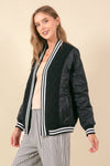 QUILTED OPEN CARDIGAN