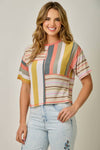 MIXED STRIPED TEE
