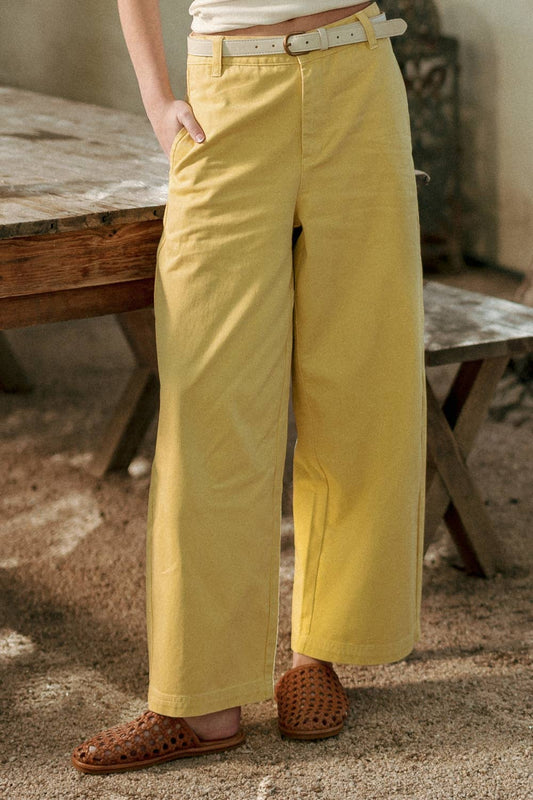 COTTON BARREL PANTS