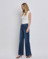 HIGH RISE PATCH POCKET JEANS