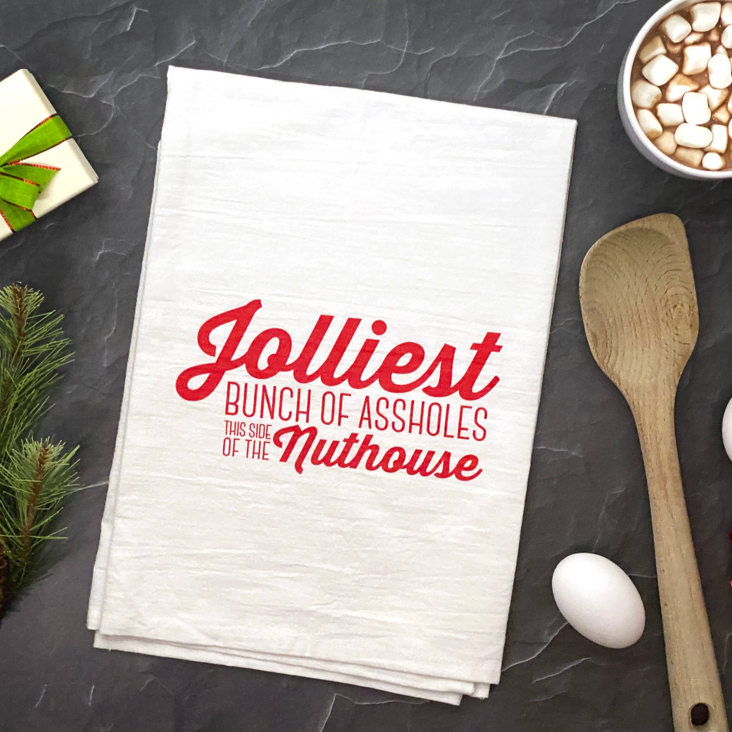 Jolliests Bunch of A-Holes Kitchen Towel