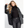 LEATHER BUTTON UP JACKET