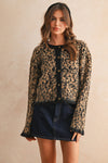 LEOPARD PRINT SWEATER CARDIGAN