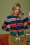 STRIPE BUTTON DOWN CARDIGAN