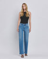 HIGH RISE MEDIUM WASH WIDE JEANS