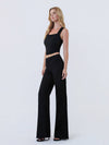 PRESSED BLACK WIDE LEG JEANS