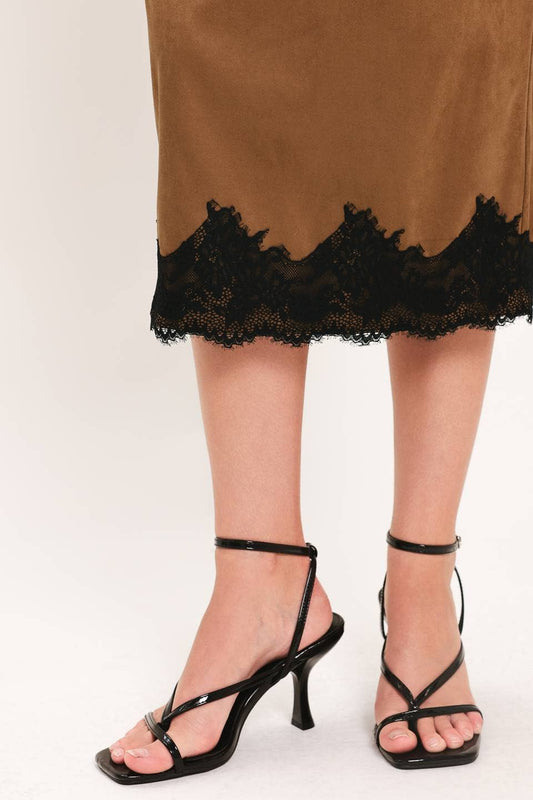 FAUX SUEDE SKIRT