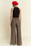 LEOPARD TROUSER RED PANEL