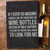 WINE BOTTLES INSTEAD MILK CARTONS KITCHEN TOWEL
