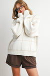 CHECKERED KNIT SWEATER