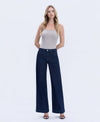 HIGH RISE SEAMLESS WB TROUSER HEM WIDE JEANS F5902