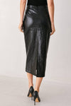 FAUX LEATHER PENCIL SKIRT